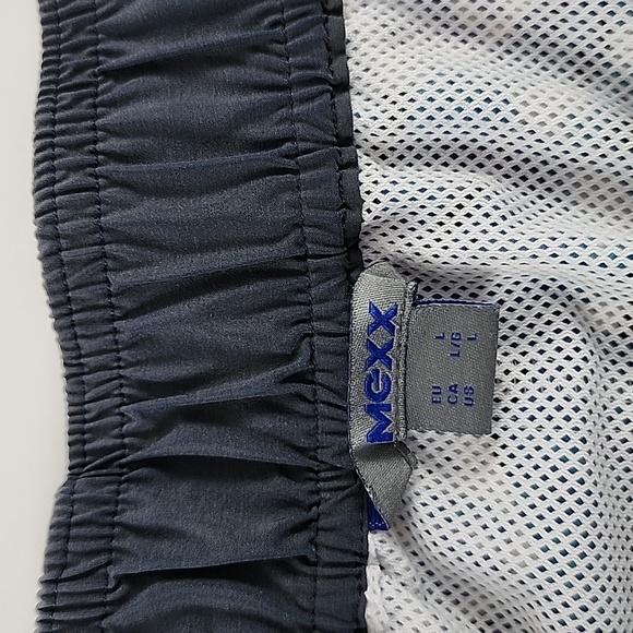 Mex Men's Swim Trunks Shorts Liner Blie White Tropical Print Size Large - Picture 7 of 12